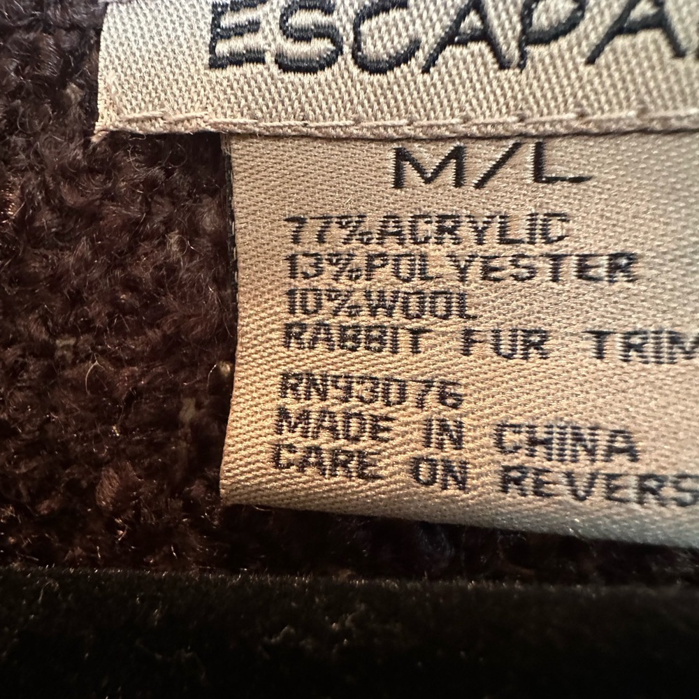 Cozy Brown/Black Faux-Fur Trim Poncho Sweater - Women - Picture 2 of 2